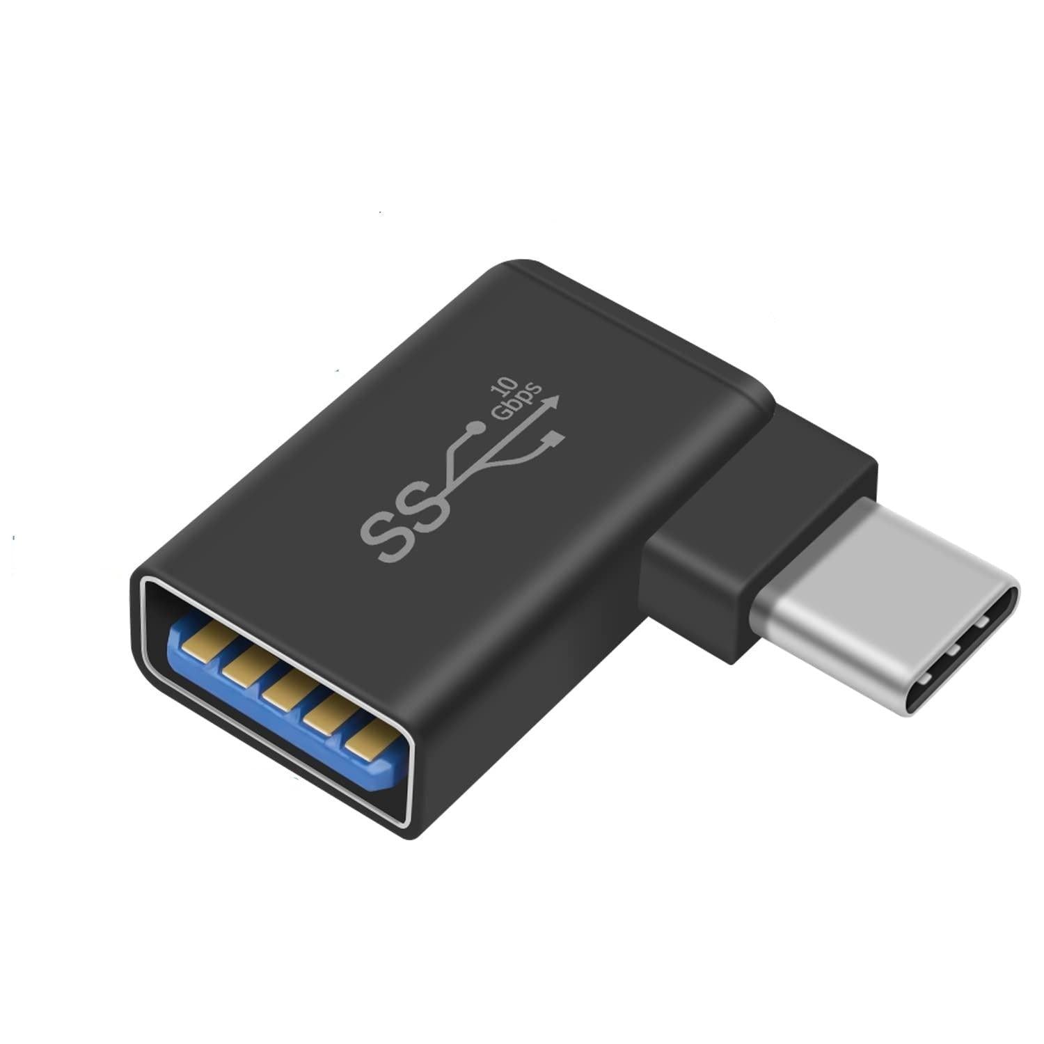 NÖRDIC USB-A 3.1 OTG hunn- til USB C-hann-vinklet adapter 5 Gbps Aluminium synkronisering og lading OTG USB-C-adapter