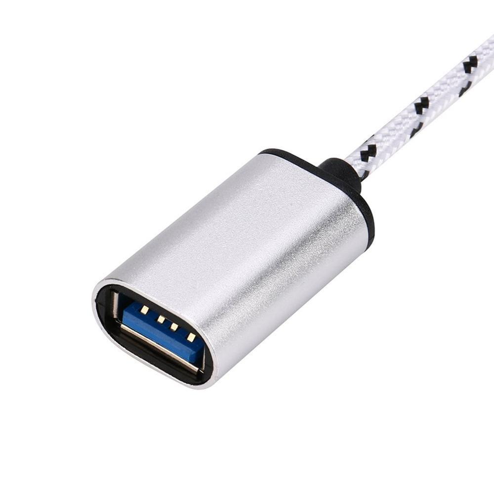 NÖRDIC USB-A OTG til USBC 3.1 Gene 1 Adapter Aluminium 30cm Sølv