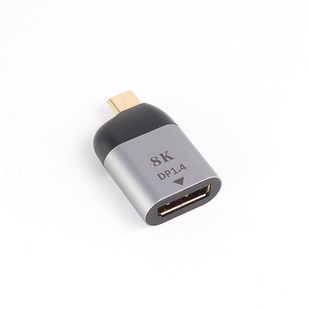 NÖRDIC USB C til DisplayPort Adapter 8K i 60Hz 32.4Gbps Støtte for 3D og HDCP 1.4 og 2.2 Aluminium Space Gray