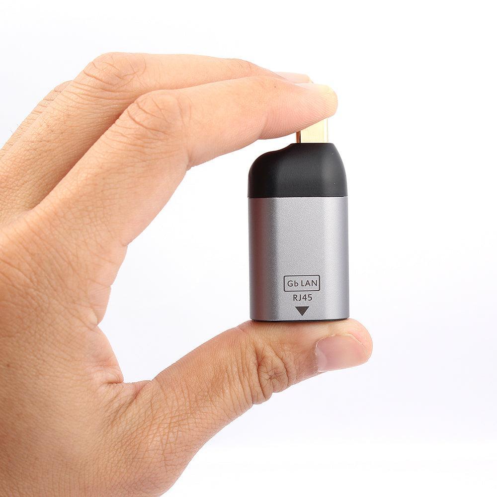NÖRDIC USB-C til RJ45 Giga Ethernet nettverksadapter Space Grey aluminium