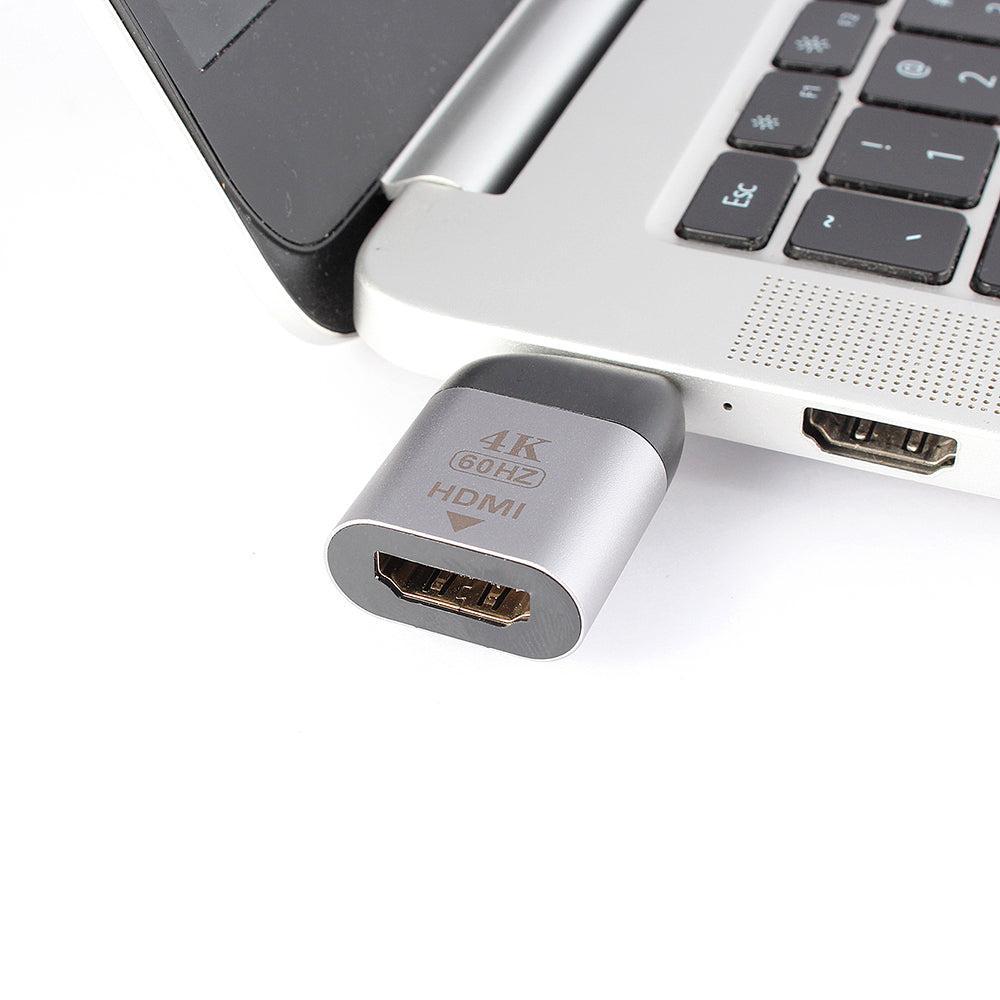 NÖRDIC USBC til HDMI2.0 Adapter 4K 60Hz Støtte for HDCP1.4 og 2.2 Space Grey Aluminium