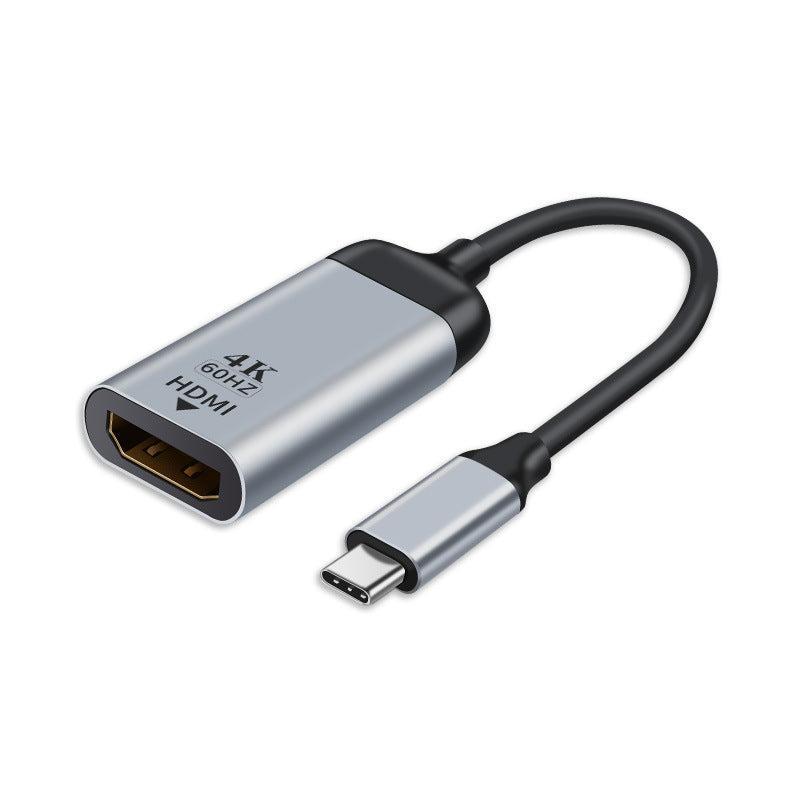 NÖRDIC USBC til HDMI-adapter 12cm 4k 60Hz-støtte for HDCP1.4 og 2.2 Space Grey Aluminium