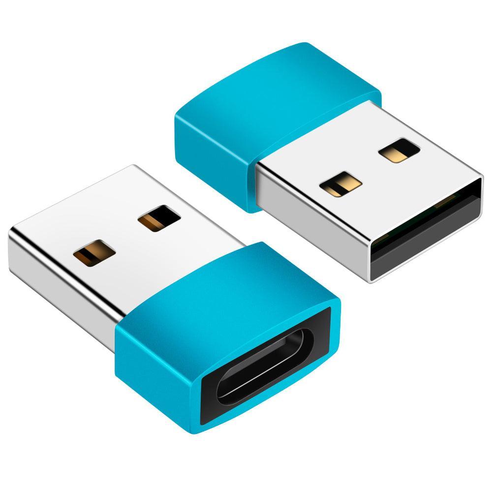 NÖRDIC USB C til OTG USB En mini adapter metall blå
