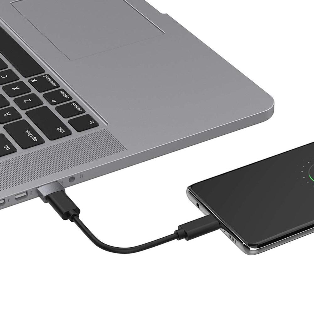 NÖRDIC USB C til OTG USB En mini adapter metall grå