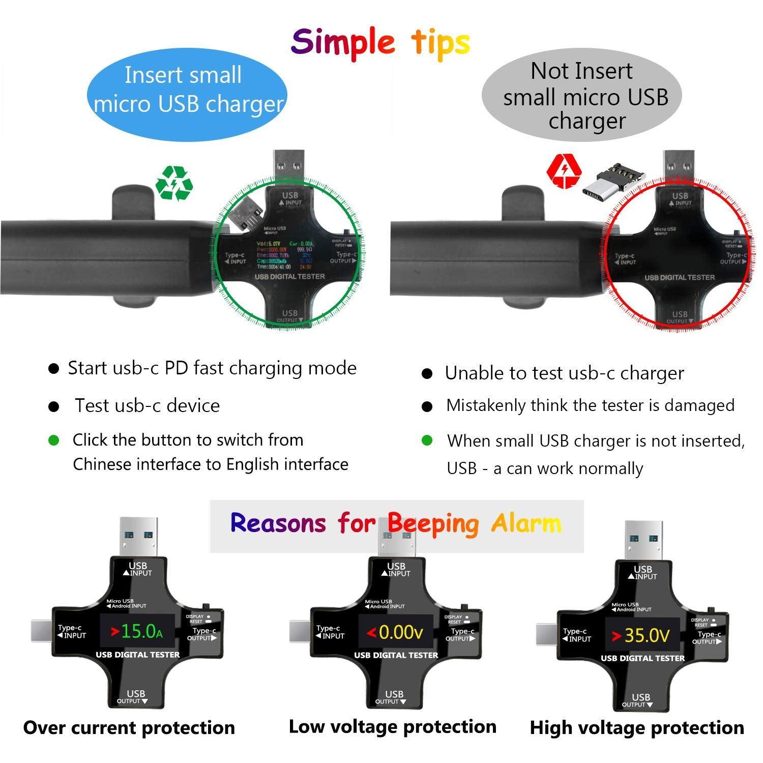 NÖRDIC USB digital tester for å måle strøm