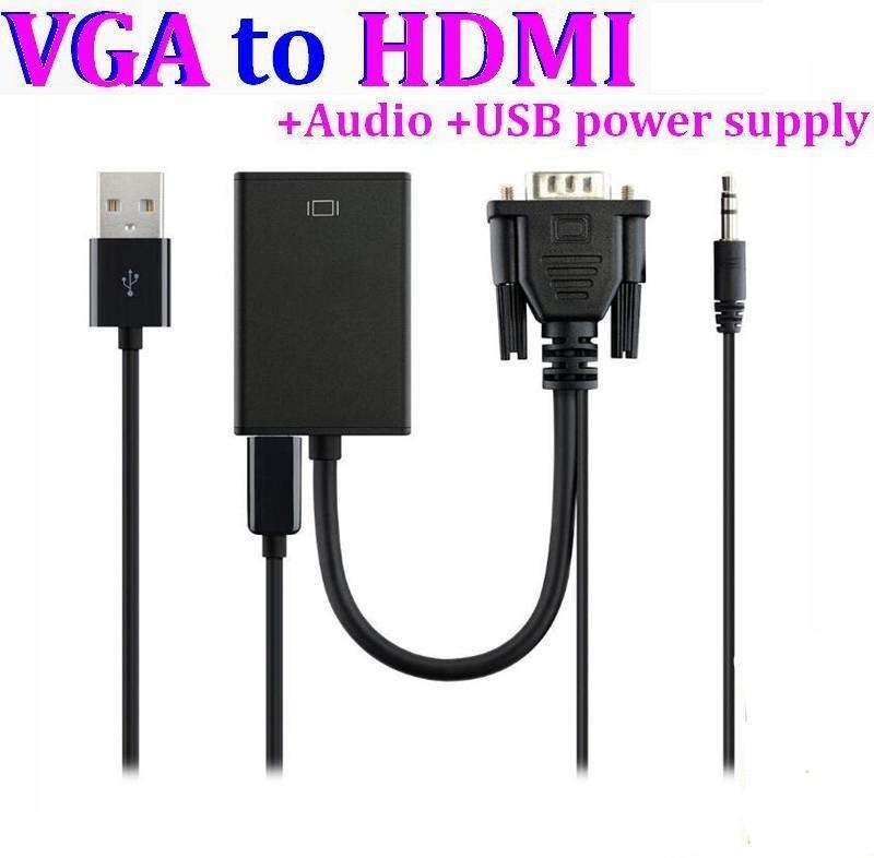 NÖRDIC VGA til HDMI adapter 1080p 60Hz HDCP 1.2