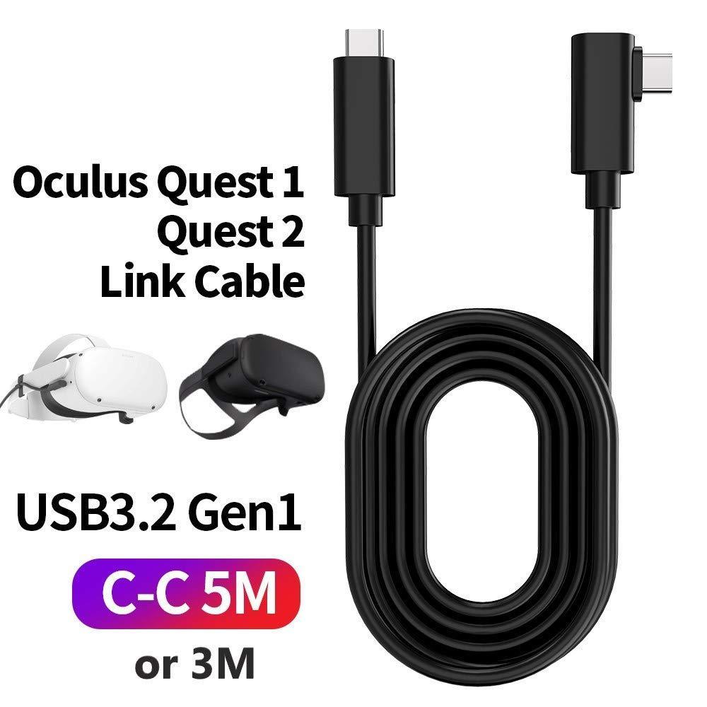 NÖRDIC VR Link-kabel 3m USB3.2 Gen1 USB-C til C 5Gbps 3A hurtiglading Oculus Quest 2 Super Speed USB Link-kabel