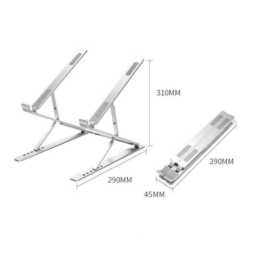 NÖRDIC justerbart laptopstativ i aluminium i to nivåer for opptil 17" notebookstativ laptopstativ