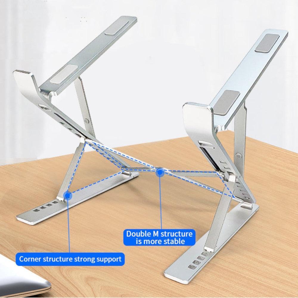 NÖRDIC justerbart laptopstativ i aluminium i to nivåer for opptil 17" notebookstativ laptopstativ