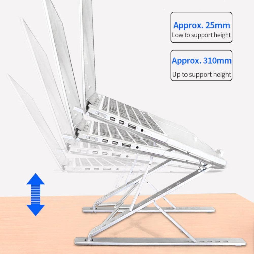 NÖRDIC justerbart laptopstativ i aluminium i to nivåer for opptil 17" notebookstativ laptopstativ