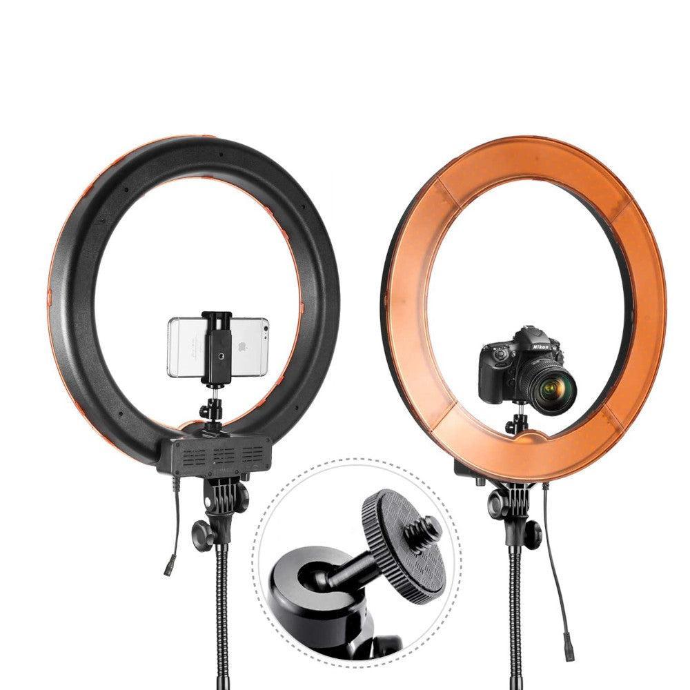 Studio LED Ring Lamp Selfie 48cm Diameter Dimmable Justerbar med bredde på farger og 2M Stand Ring Light Studio