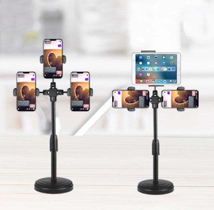 Tabellstativ for tre mobiltelefoner