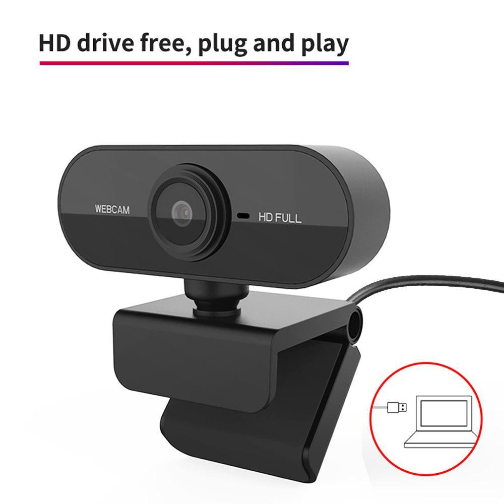 USB Webcam Full HD1080p 30FPS med mikrofon Rotatable 360grades Base og 45 karakterer tilt 2Megapixel