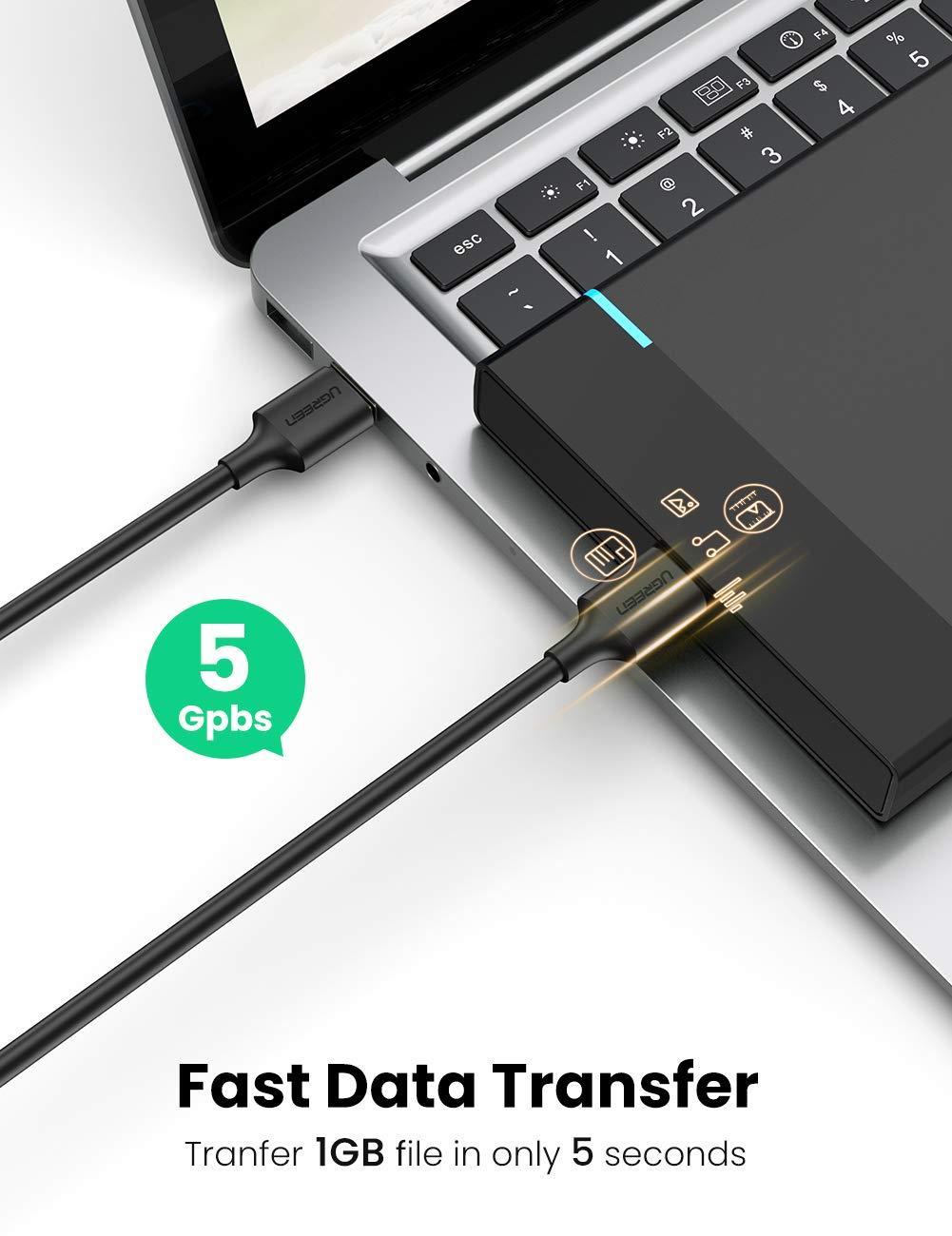 Ugreen USB3.1 Kabel type A mann til TYPE A mann 5Gbps 50cm USB3.0