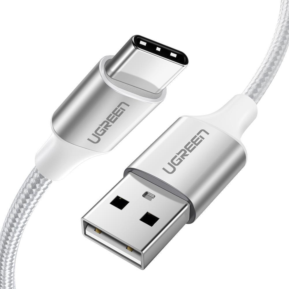 Ugreen USB C Mann til USB A mann rask ladning 3A 480Mbps 50cm hvit